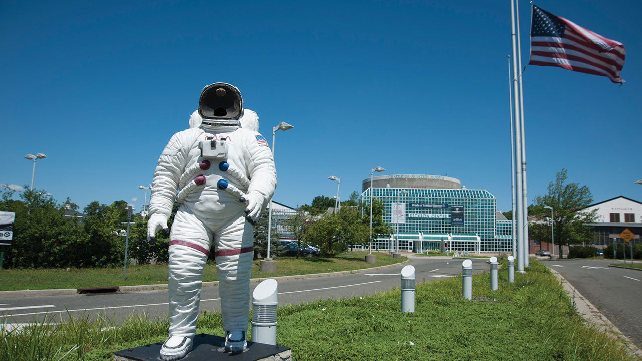 Astronaut statue at the Cradle of Aviation Museum