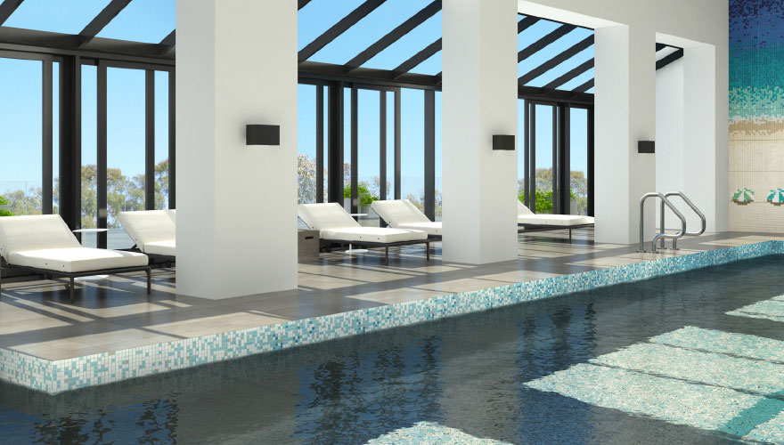 Luxury apartment swimming pool